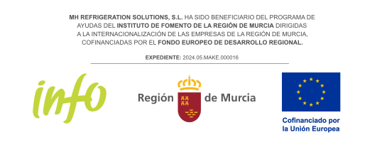 MH REFRIGERATION SOLUTIONS S.L. HA SIDO BENEFICIARIO DEL PROGRAMA DE AYUDAS DEL INSTITUTO DE FOMENTO DE LA REGIÓN DE MURCIA DIRIGIDAS A LA INTERNACIONALIZACIÓN DE LAS EMPRESAS DE LA REGIÓN DE MURCIA, COFINANCIADAS POR EL FONDO EUROPEO DE DESARROLLO REGIONAL. EXPEDIENTE: 2024.05.MAKE.000016